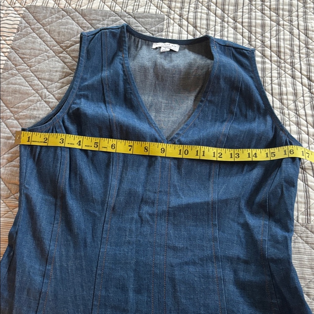 Current Air Los Angeles Seamed Denim Dress - Size Small Midi Dress - Picture 15 of 16